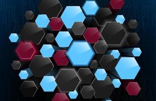 Abstract background with 3d hexagon.Vector 3d illustration vector