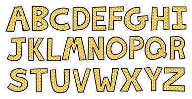 Uppercase Yellow Pink Alphabet Lettering vector