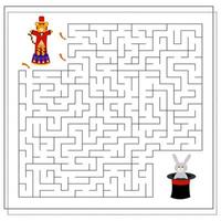 A logical game for children, pass the maze. tiger in the circus vector