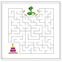 maze for children, guide the snake through the maze vector