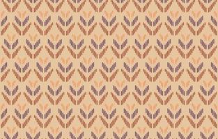 Beautiful Ethnic motif abstract ikat art. Seamless Kasuri pattern in tribal, folk embroidery, and Mexican style.Aztec geometric art ornament print.Design for carpet, wallpaper, wrapping, fabric. vector