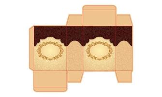 Arabic perfume box design packaging box vector
