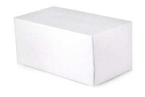 Close tissue box isolated on a white background. photo