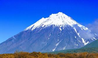 The Koryaksky volcano in Kamchatka in the autumn photo