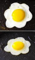 The tasty beautiful food fried egg in the  pan. photo
