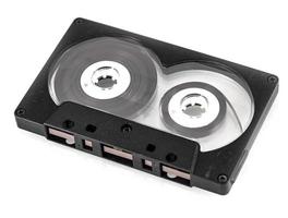 The close up of vintage audio cassette photo