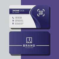 Creative Purple 3D Style Business Card vector