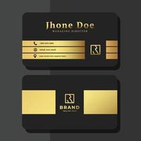 Elegant And Creative Gold Black Business Card vector