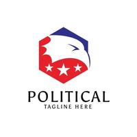 diseño del logotipo del capitolio político vector