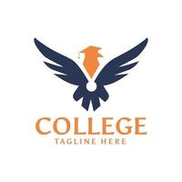 College Education school pen book symbol logo design template inspiration vector