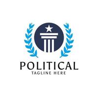diseño del logotipo del capitolio político vector