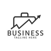 Bag business company trafic arrow line logo desing template vector