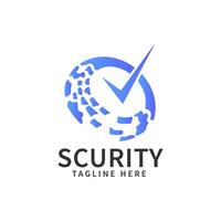 Technology computer modern logo design vector