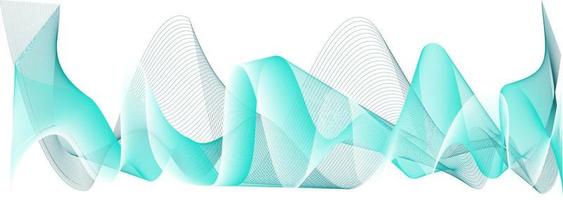 Abstract wave element for design. Digital frequency track equalizer. Stylized line art background. Vector illustration. Wave with lines created using blend tool. Curved wavy line, smooth stripe.