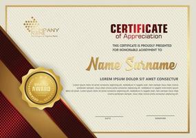 certificate template with Luxury and elegant design, for award, security, and other users. vector