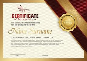 certificate template with Luxury and elegant design, for award, security, and other users. vector