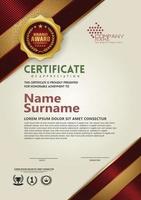 certificate template with Luxury and elegant design, for award, security, and other users. vector