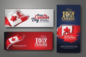 Set banner design template. First of July Independence Day, Vector illustration for you publication event