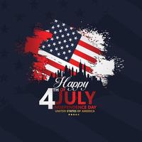 Fourth of July Independence Day, Vector illustration for greeting card and other users