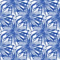 Tie dye, Shibori, Blue abstract batik seamless pattern. Watercolor backgrounds photo