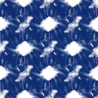 Tie dye, Shibori, blue abstract batik seamless pattern. Watercolor backgrounds photo