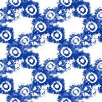 Tie dye, Shibori, blue abstract batik seamless pattern. Watercolor backgrounds photo