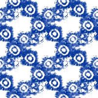 Tie dye, Shibori, blue abstract batik seamless pattern. Watercolor backgrounds photo