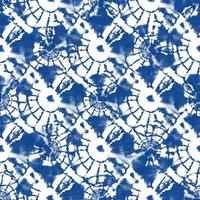 Tie dye, Shibori, blue abstract batik seamless pattern. Watercolor backgrounds photo