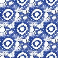 Tie dye, Shibori, blue abstract batik seamless pattern. Watercolor backgrounds photo