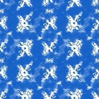 Tie dye, Shibori, blue abstract batik seamless pattern. Watercolor backgrounds photo