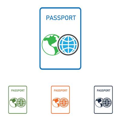 passport icon vector