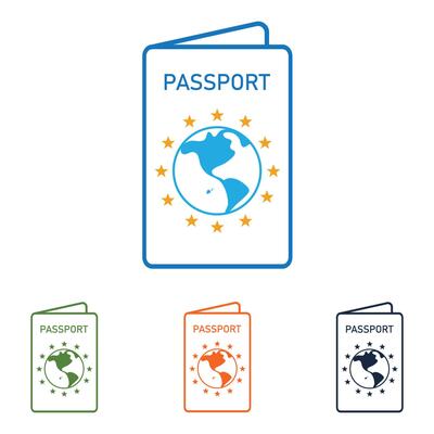 passport icon vector