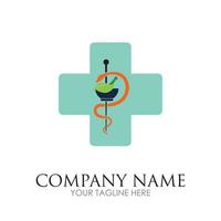 plantilla de diseño de ilustración de logotipo de concepto de farmacia creativa - vector