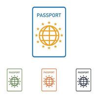 passport icon vector