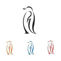 ilustración del logotipo de pingüino vector