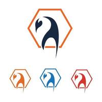 penguin logo illustration vector