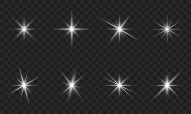 Silver glitter sparkle on a transparent Royalty Free Vector