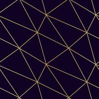 triangles mosaic of thin golden lines on a dark luxury background seamless pattern for wrapping paper textile vector