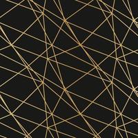 triangles mosaic of thin golden lines on a dark luxury background seamless pattern for wrapping paper textile vector