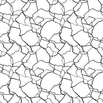 kintsugi arte patrón sin costuras de astillas y fragmentos de diferentes fragmentos con líneas finas vector