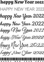 happy new year 2022 with text and number for you design vector