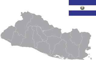 El Salvador map. El Salvador flag. flat icon symbol vector illustration