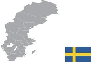 Sweden map. Sweden flag. flat icon symbol vector illustration