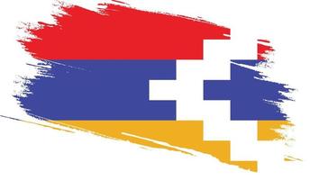 bandera de la república de nagorno karabaj con textura grunge vector