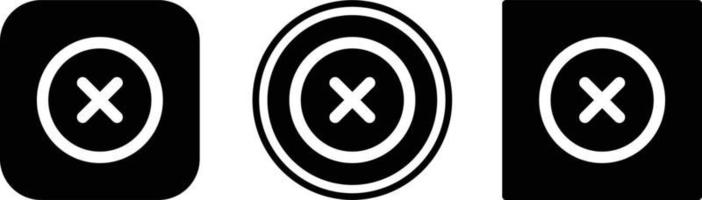 x circle icon . web icon set . icons collection. Simple vector illustration