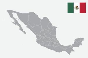 Mexico map. Mexico flag. flat icon symbol vector illustration