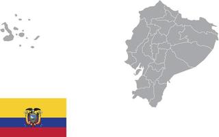 Ecuador map. Ecuador flag. flat icon symbol vector illustration