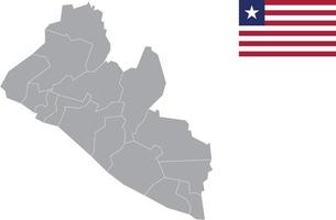 mapa liberia bandera liberiana ilustración de vector de símbolo de icono plano