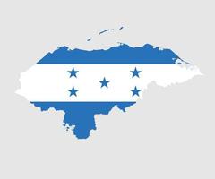 mapa y bandera de honduras vector