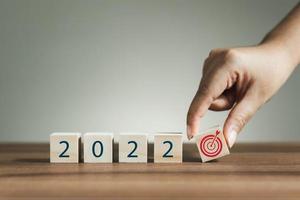 New year 2022 and goal plan. photo